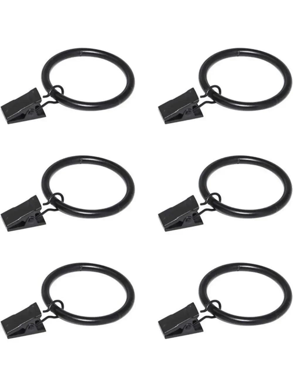 Black Curtain Rod Ring Clips Coideal 30 Pack Rustproof Metal Drapery Rings